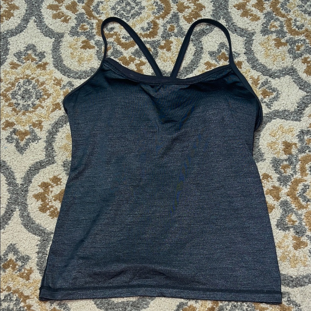 Lululemon grey tank top with built in bra